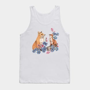 Cute foxes in nature Tank Top